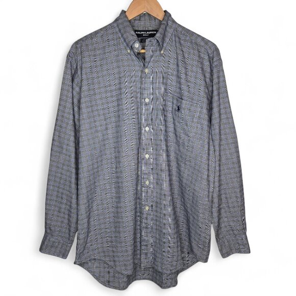 Ralph Lauren Golf Glen Check Button Down Shirt Men's Tattersall Plaid Preppy M - Picture 1 of 6